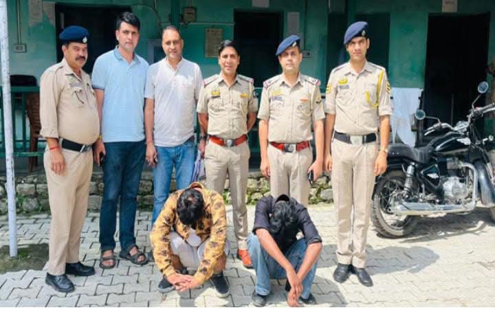 पुलिस ने चम्बा जिले में पकड़ी चिट्टे की खेप, पंजाब के 2 युवक गिरफ्तार